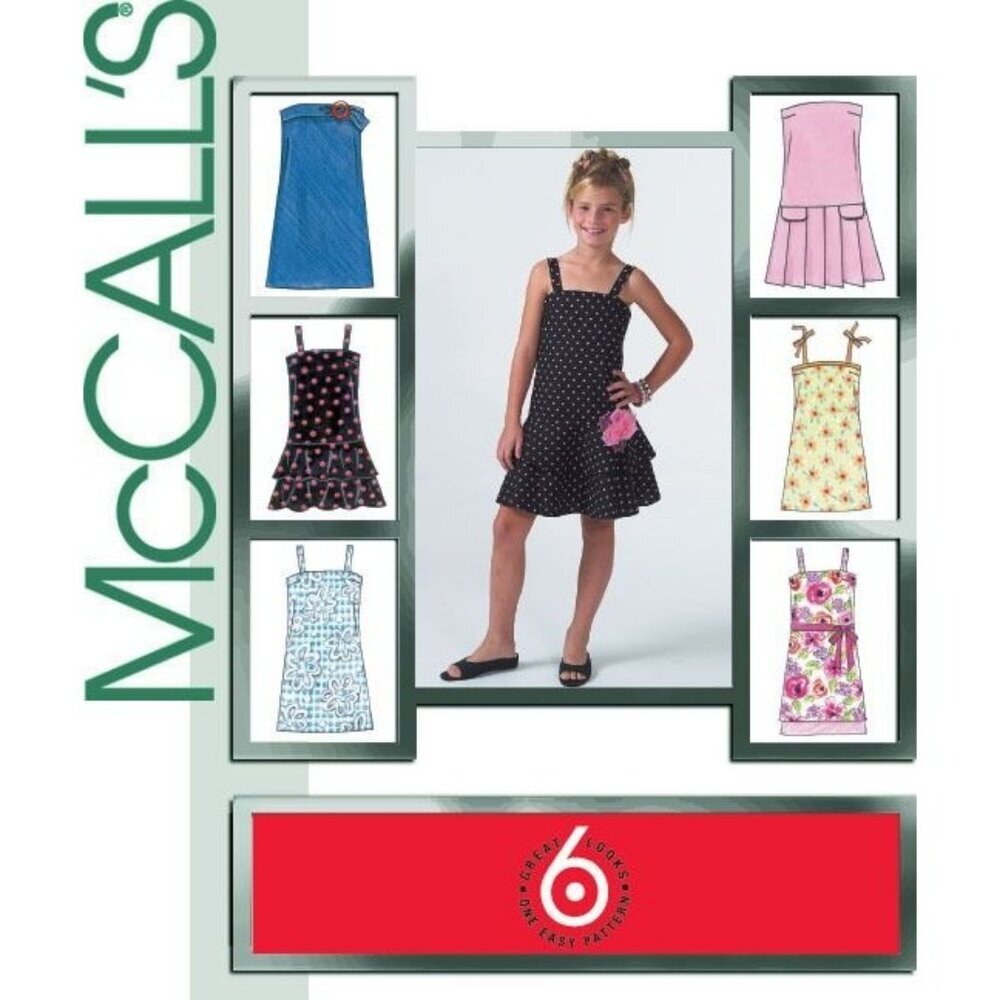 McCalls Girls Dress Sewing‎ Pattern 4767 Sizes 7-10 Easy To Sew Multiple Styles